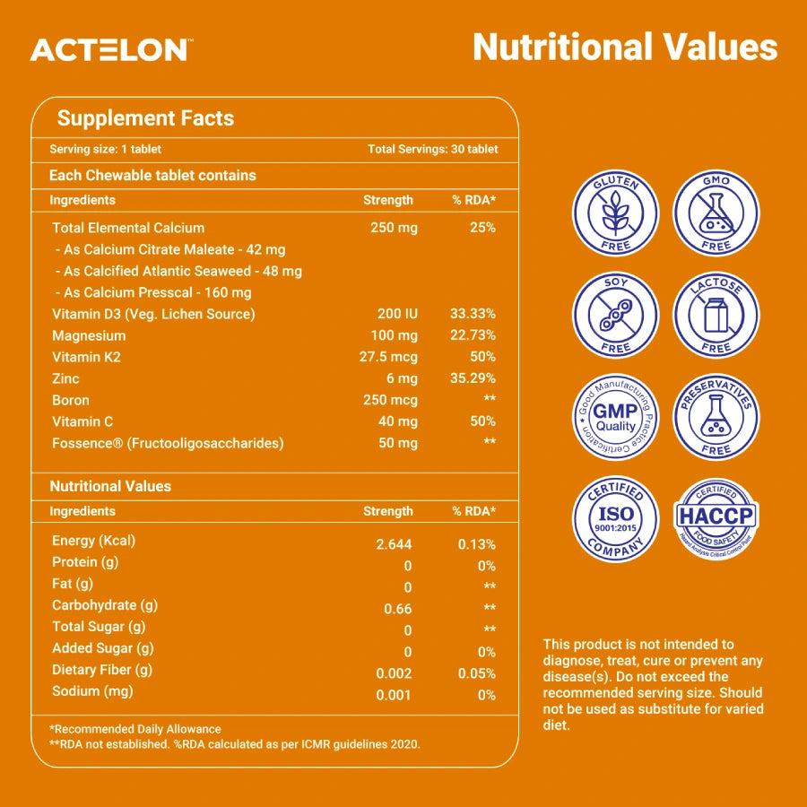 Actelon Actecal Chewable Tablet